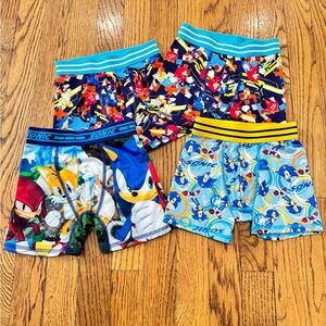 Sonic the Hedgehog Boys' Boxer Briefs Set 4T NEW Without Tag